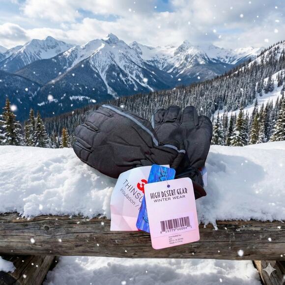 High Desert Gear Winter Ski Gloves Black – 3M Thinsulate Waterproof Men’s/Unisex - Picture 4 of 6